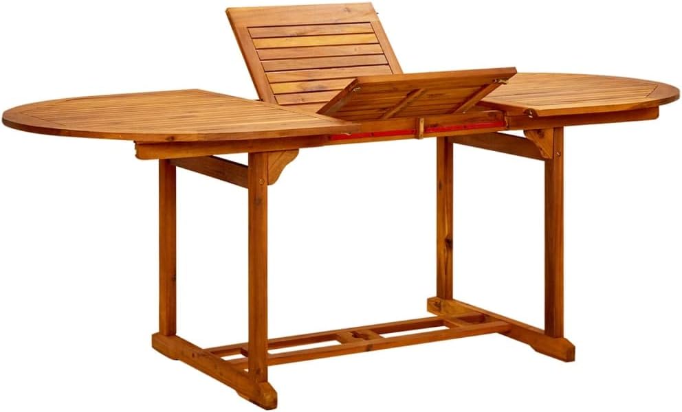 vidaXL Extendable Outdoor Table Garden Furniture Coffee Table Dining Table Patio Furniture Patio Acacia Wood