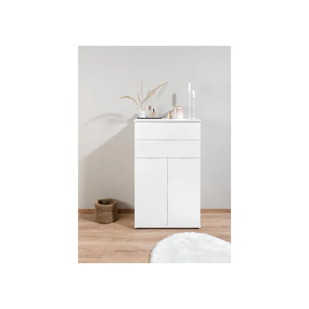 LIVARNO home ?Liverpool? Commode, met 2 laden, wit - B-keus transportschade M (Meubelen)