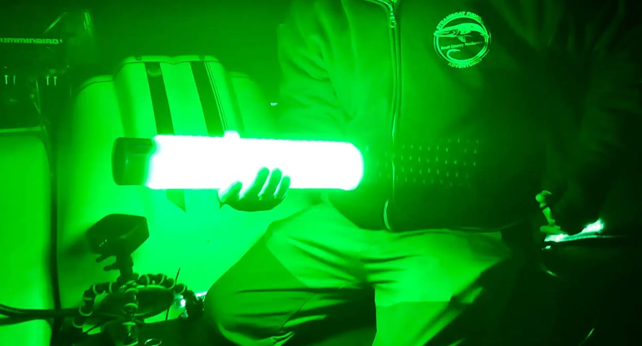Green Blob 110V Bottom Bobber: LED Underwater Dock Fishing Light