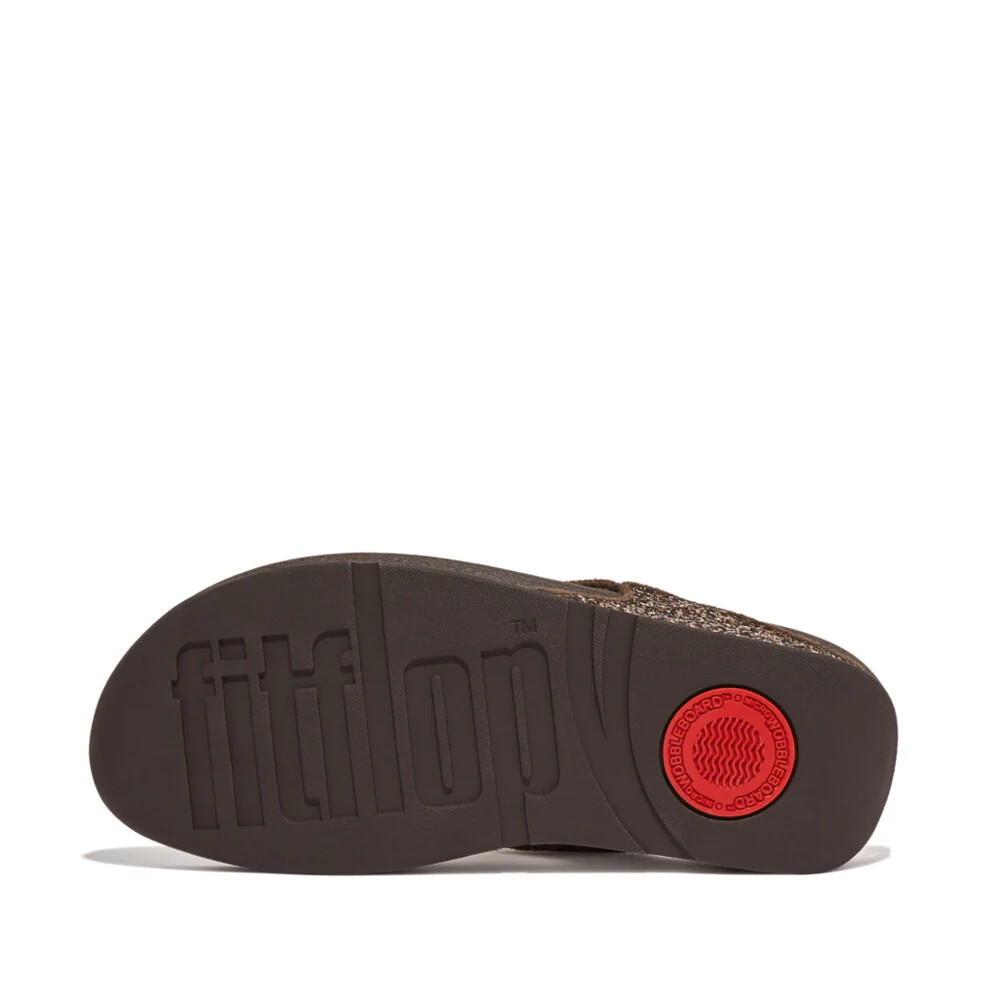 FitFlop Lulu Glitzer Chocolate Metallic Zehensteg