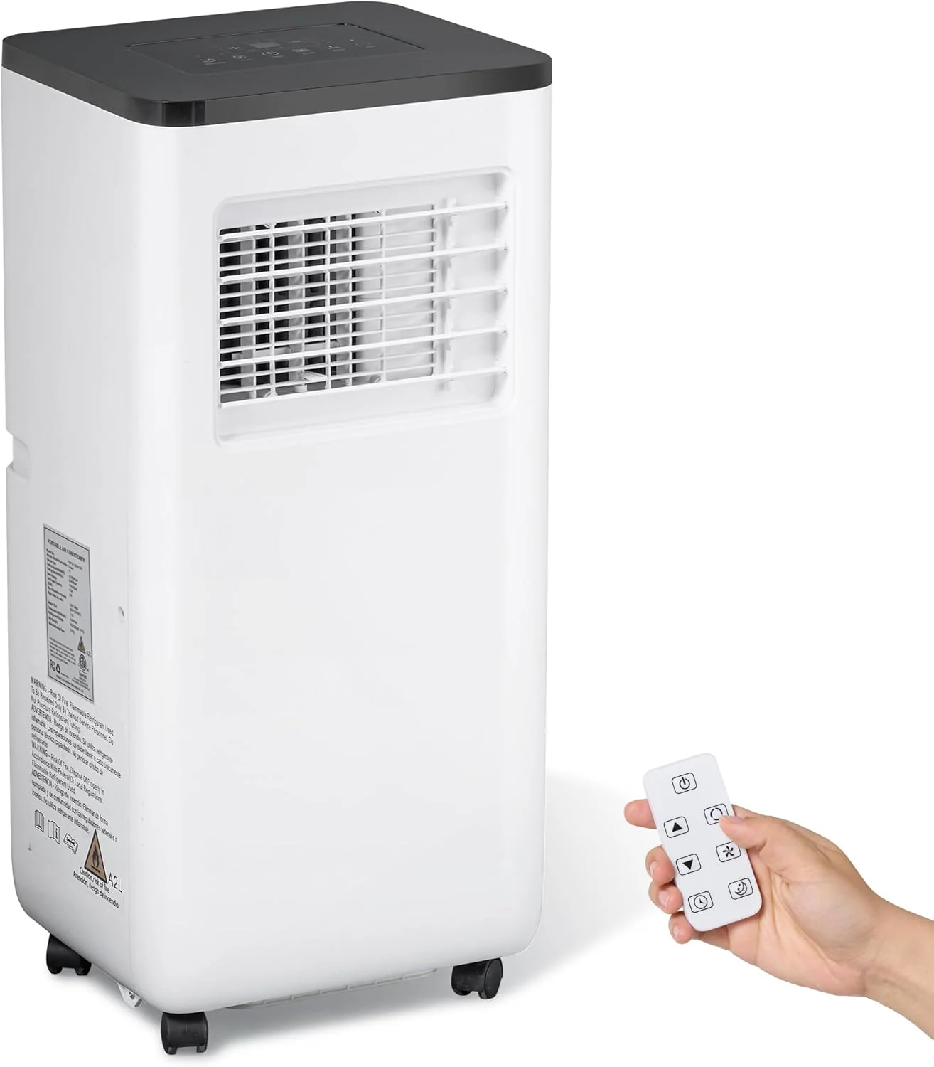 Portable Air Conditioner, 10000 BTU 3-in-1 Cooling, Dehumidifier, Fan with Remote Control, 24H Timer, LED Display, Sleep Function, Child Lock for Home, Office, Bedroom (Window Kit Included)