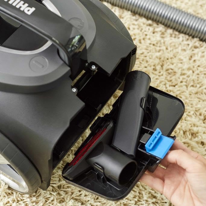 PowerPro Expert Aspirapolvere Senza Sacco, Motore Potente da 900W, Filtro HEPA Allergy Lock, TriActive+ per Pavimenti e Tappeti, Blu (FC9745/09)