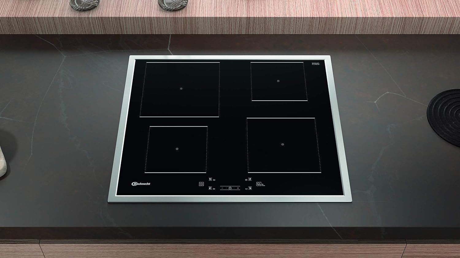 Bauknecht Induktions-Kochfeld BQ 2760S FT / Booster/ Touch Control /Simmer-Funktion / Restwärmeanzeige/ flacher Edelstahl-Rahmen