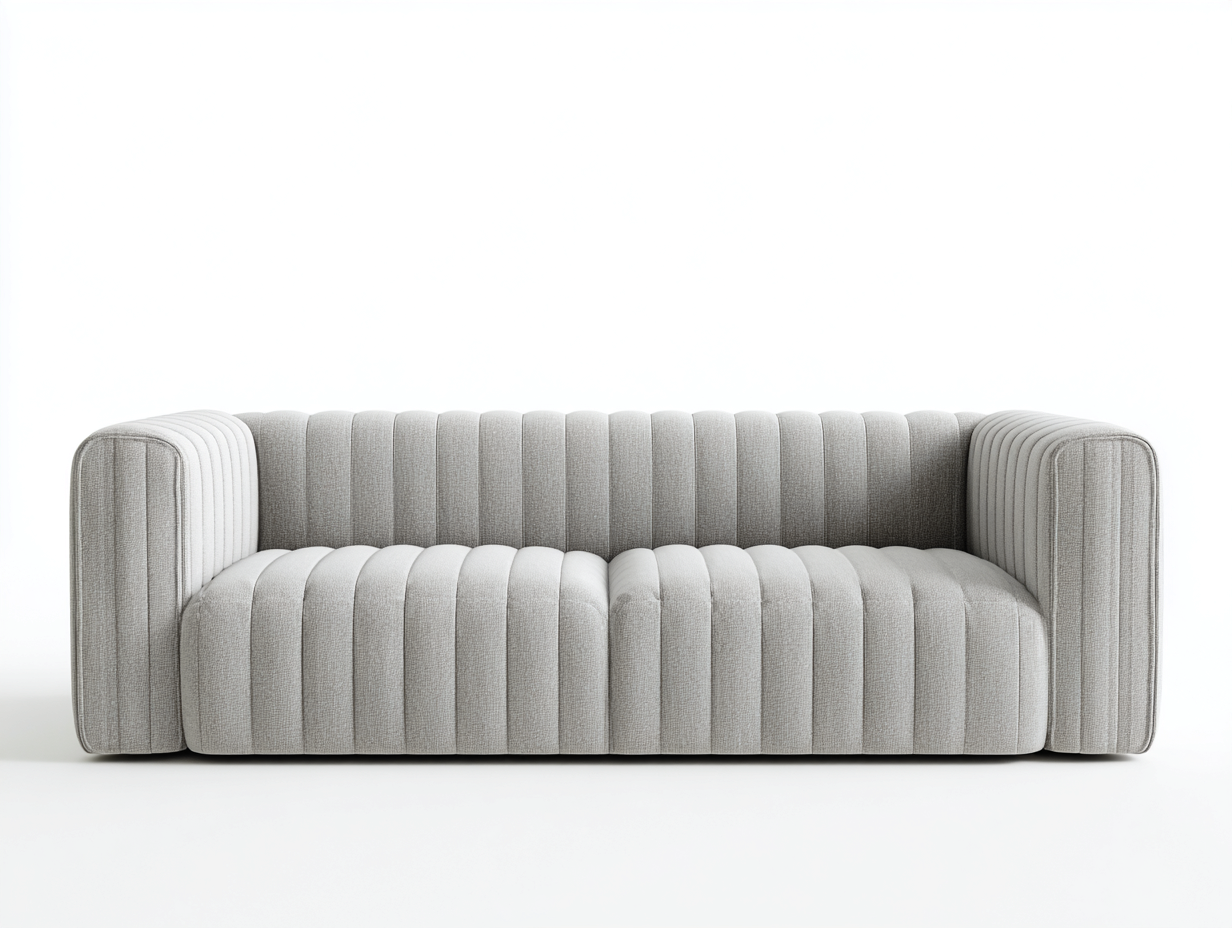 Sofa 2-Sitzer Stoffbezug 180x95x75 cm Hellgrau Modernes Design