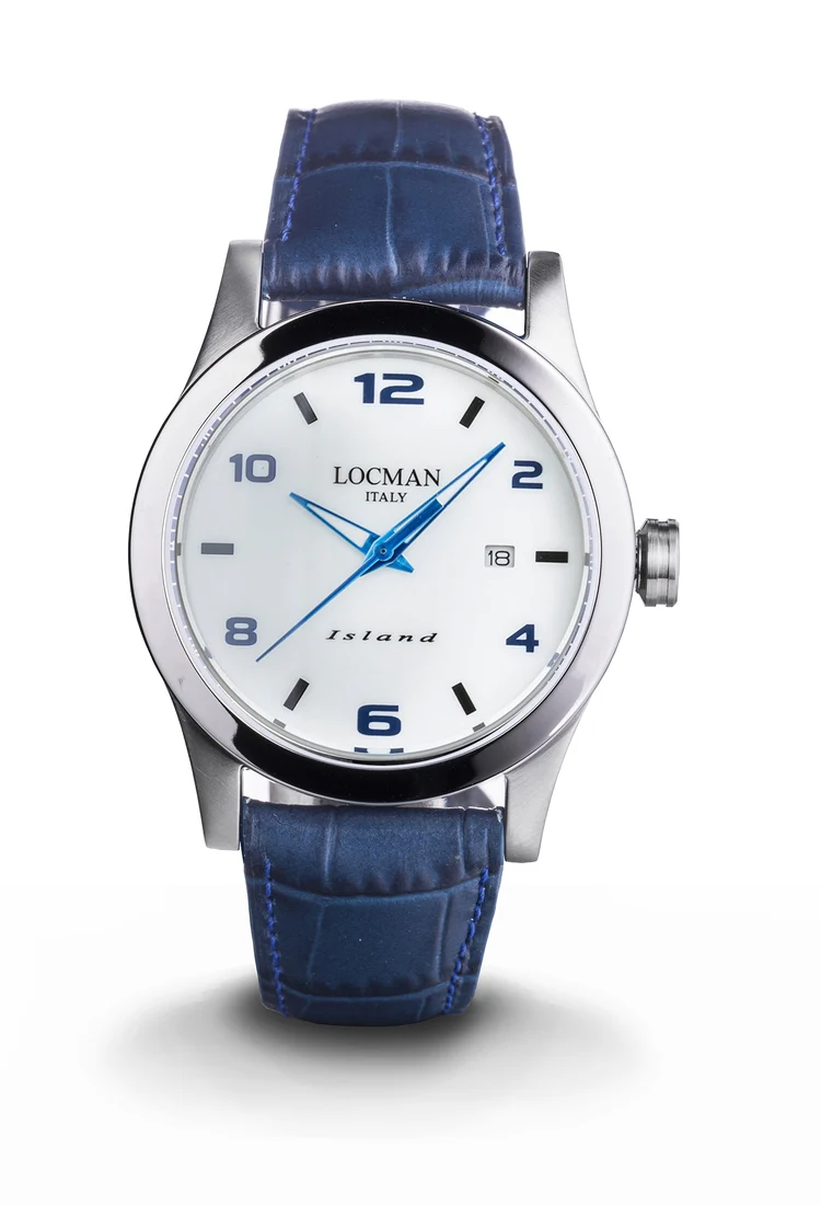 Orologio Locman Island bianco cinturino pelle 0613A08S-00WHBLPB