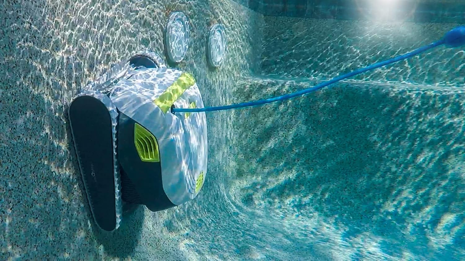 Dolphin T35 Robot pulitore elettrico con filo per piscina fuori terra fino a 12 m - Pulizia fondo, pareti e linea d'acqua - Accessori per piscina