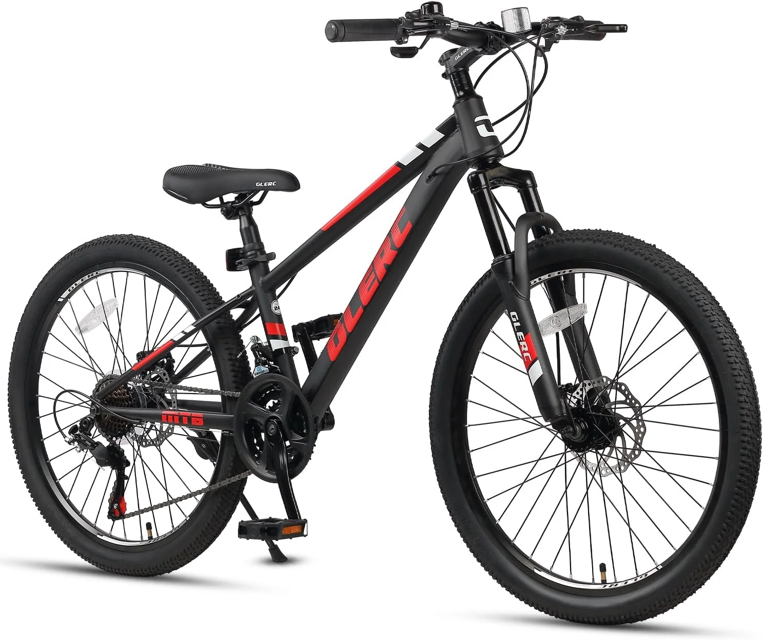 Glerc Skyline 20-24-Zoll Kinder Mountainbike für Jungen Mädchen, 21 Speed-Fahrrad mit vorderer Aufhängung & Scheibenbremsen, mehrere Farben
