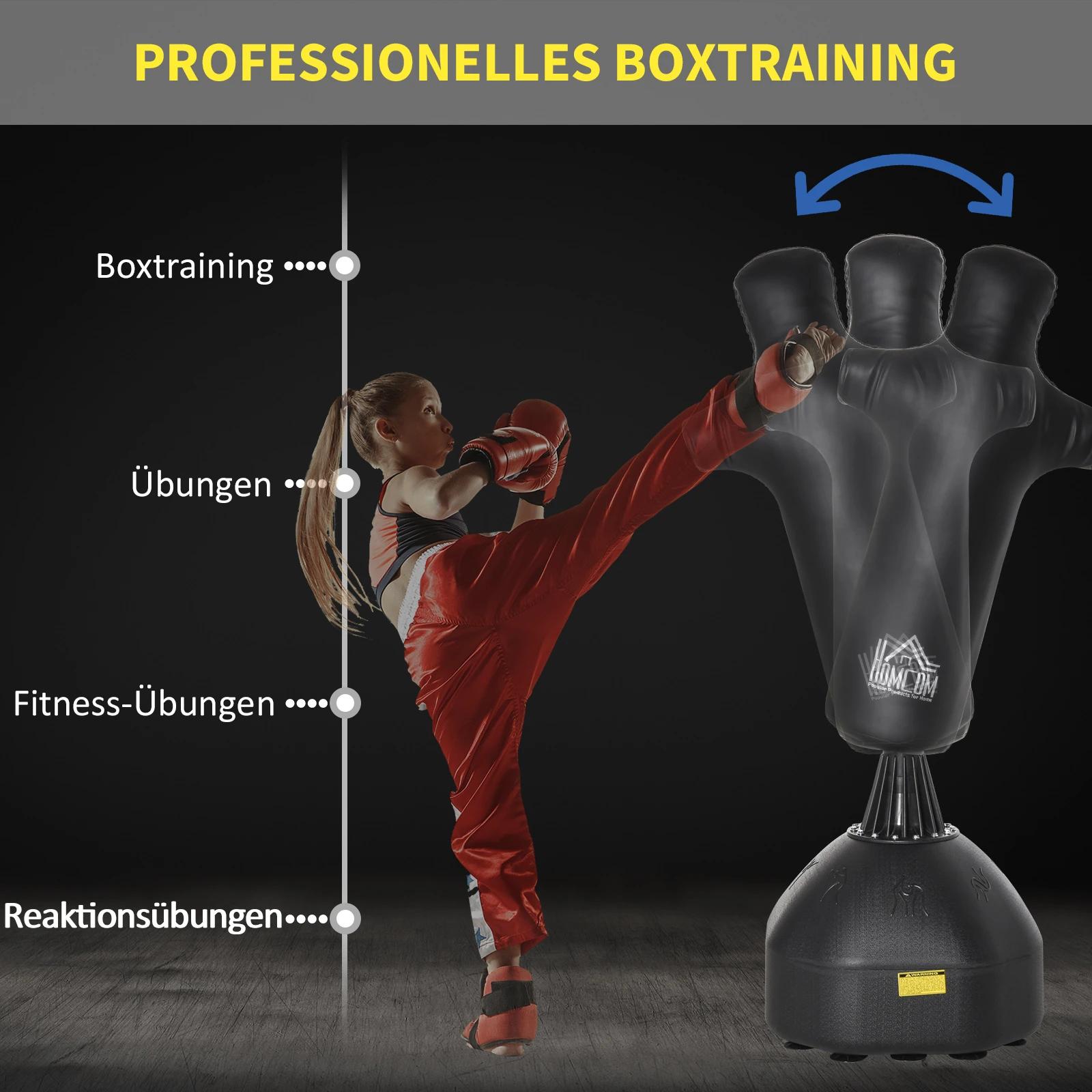 staande bokszak boksdummy bokstraining