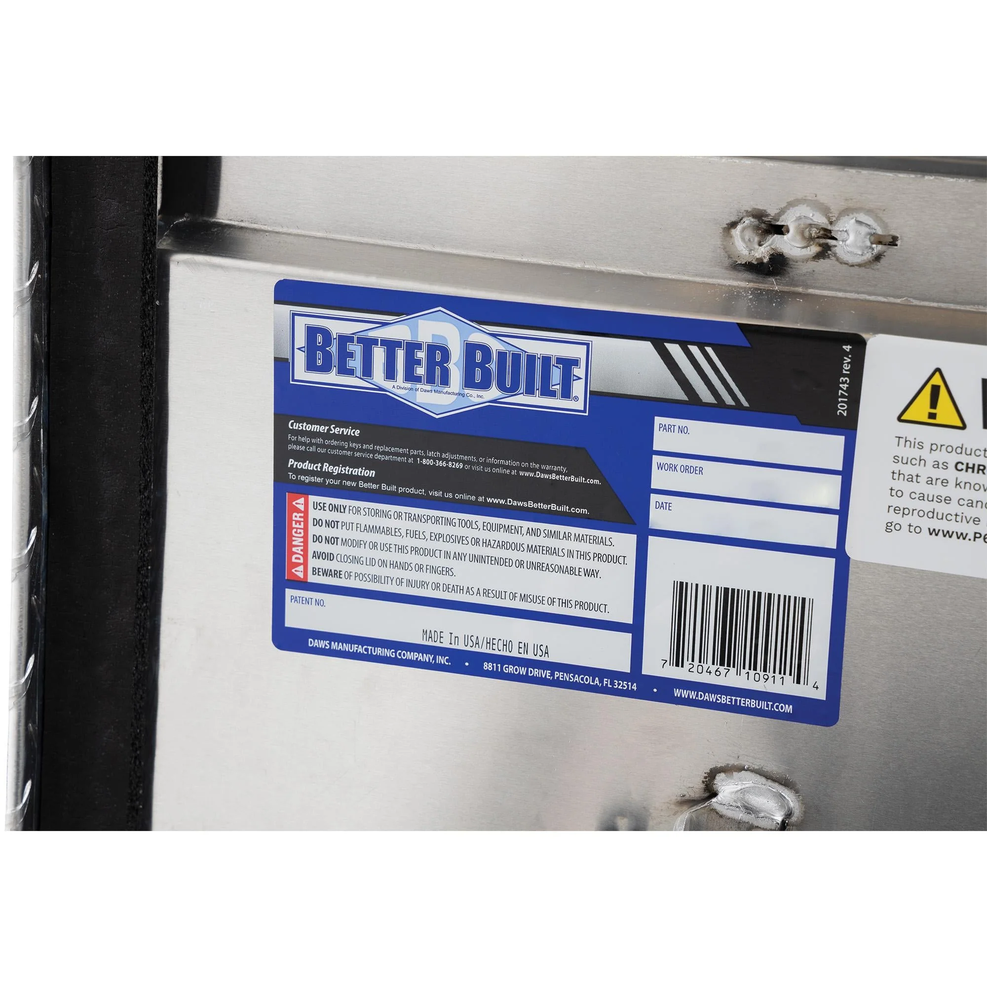 Better Built 70 Crown Series Low Profile Crossover Truck Tool Box