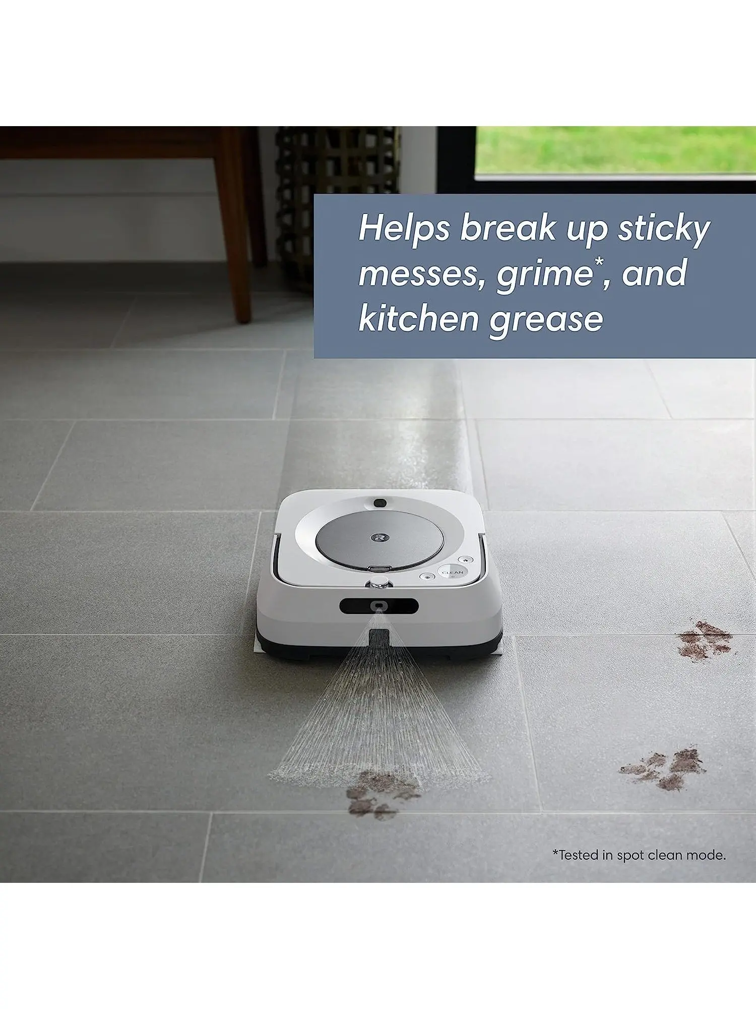 iRobot Braava Jet M6 (6110) Ultimate Robot Mop  Wi Fi Connected, Precision Jet Spray, Smart Mapping, Works with Alexa, Ideal for Multiple Rooms, Recharges and Resumes, White, Braava M6