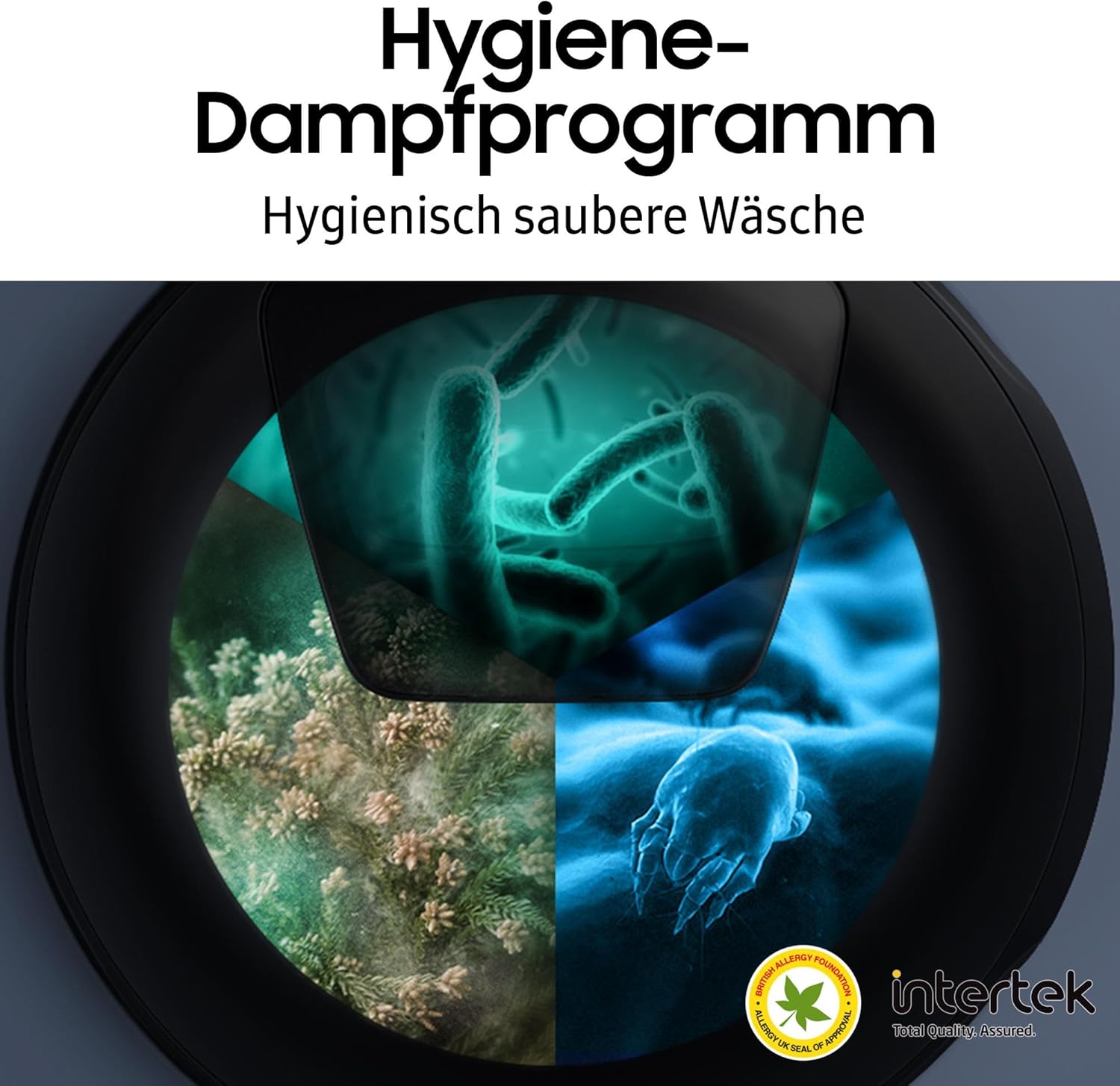 Samsung Waschmaschine, 8 kg, 1400 U/min, Ecobubble, Simple Control, WiFi SmartControl, SuperSpeed 59 Min, Inox/Schwarz, WW80T604ALXAS2