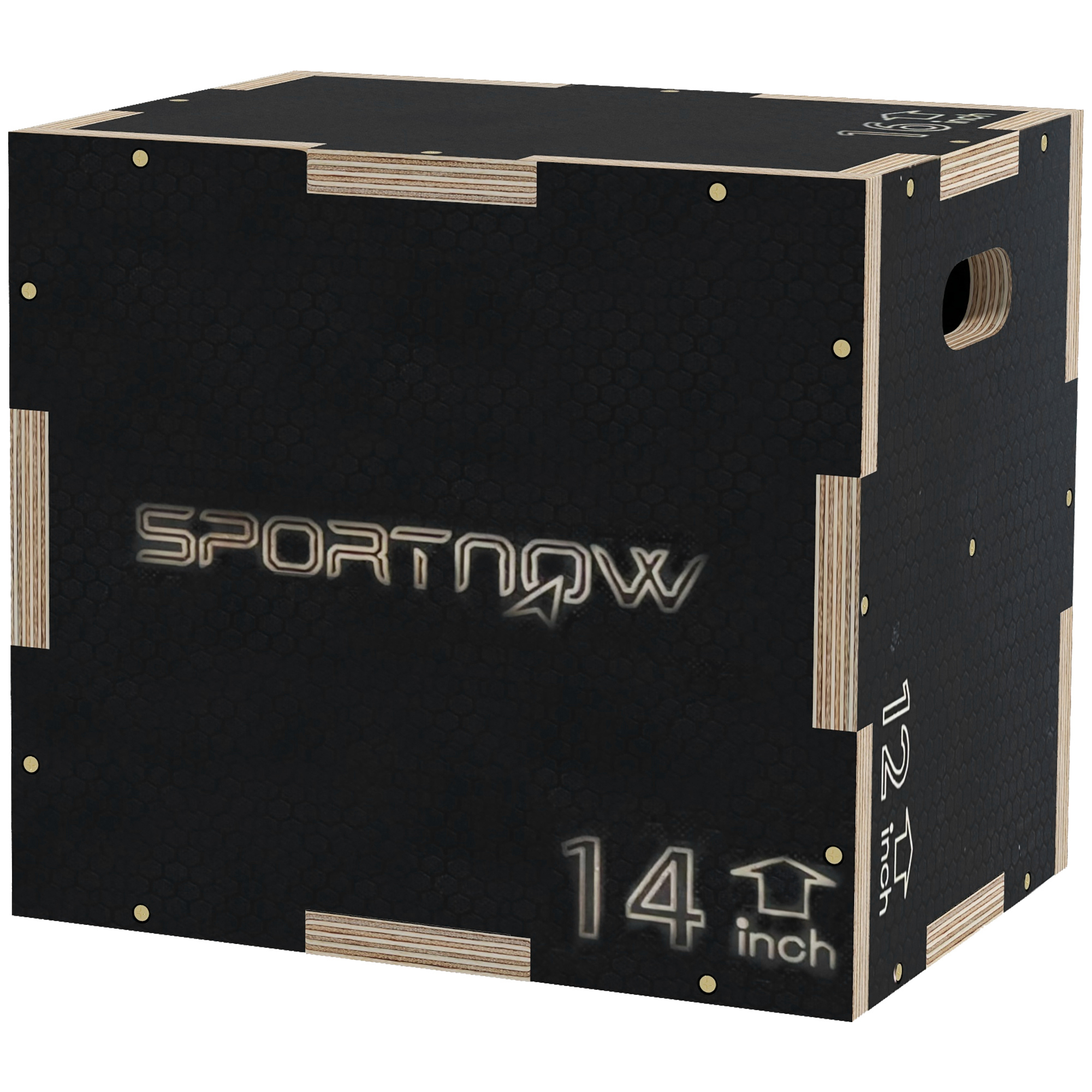 SPORTNOW Box Jump Plyo-Box 3 in 1 Sprungkasten Fitness & Crossfit für Boxtraining aus Holz, 30,5/35,5/40,5H cm