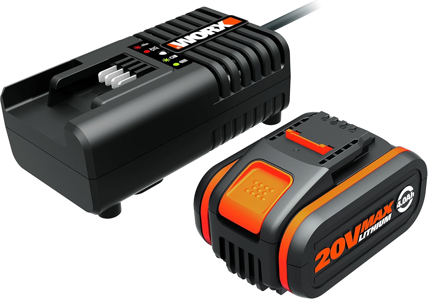 WORX WG252E.9 Akku Teleskop Heckenschere - 45cm Schnittbreite - 10-Fach Verstellbarer Teleskopstiel bis 3,20 Meter Hhe - PowerShare kompatibel - Ohne Akku & Ladegert