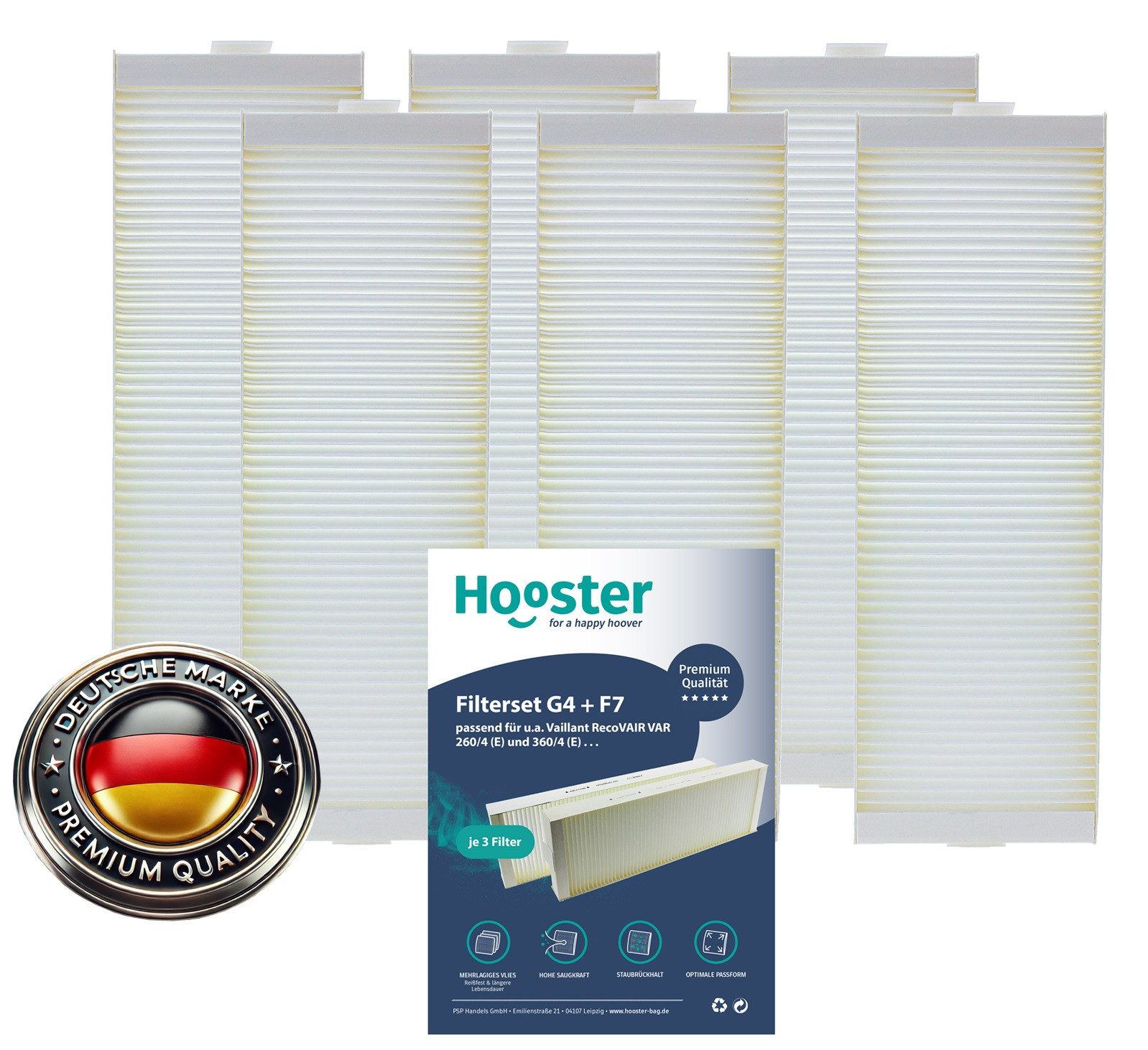 Luftfilter 3er-SET für Vaillant RecoVAIR VAR 260/4 (E) und 360/4 (E)