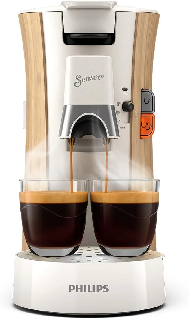 Philips Senseo Select CSA240/20 Koffiepadapparaat (koffiesterktekeuze Plus, memo-functie, van gerecycled plastic), Zwart Eco