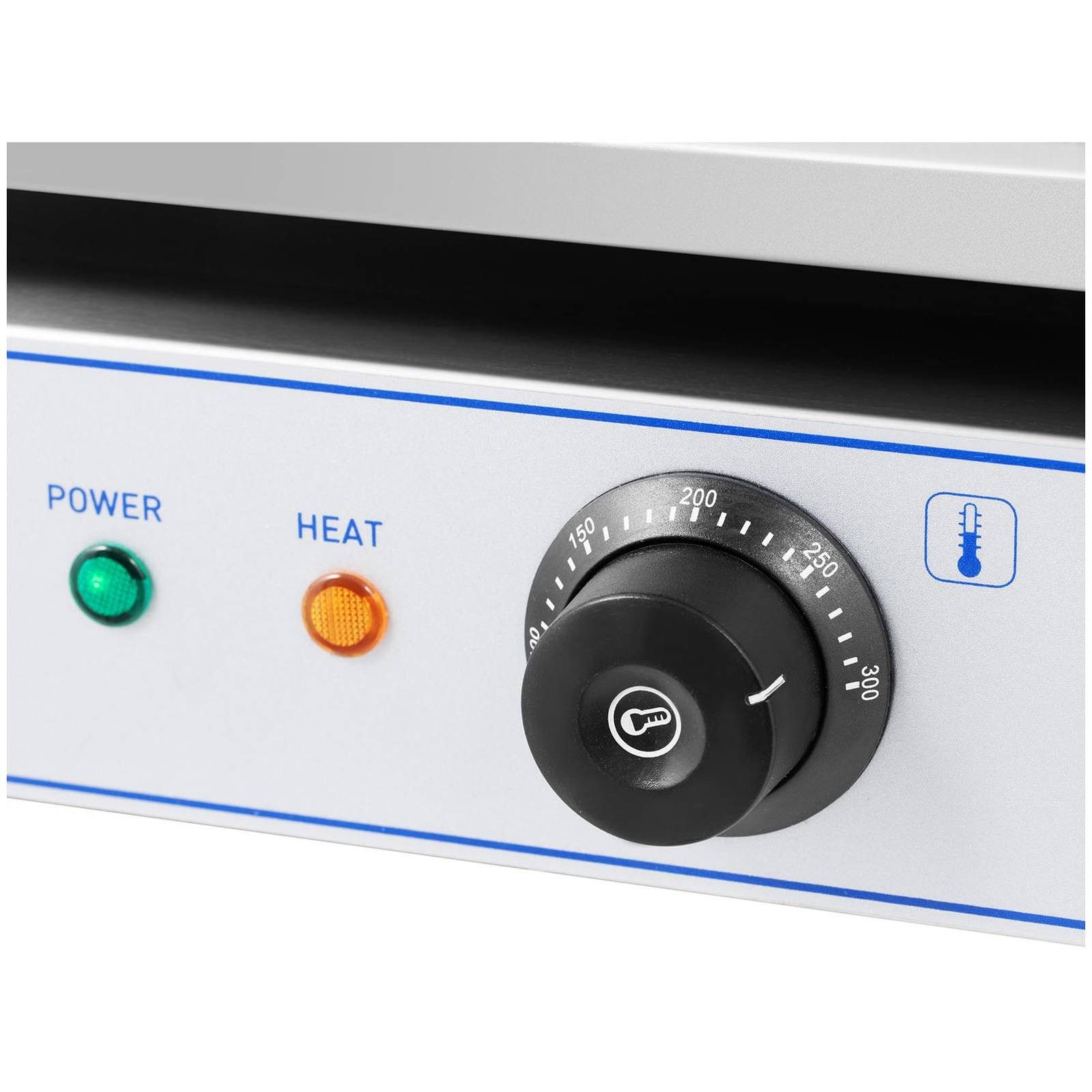 Elektrogrill Elektro Grillplatte 55 x 35 cm Griddleplatte glatt 3000 W 50 - 300 °C