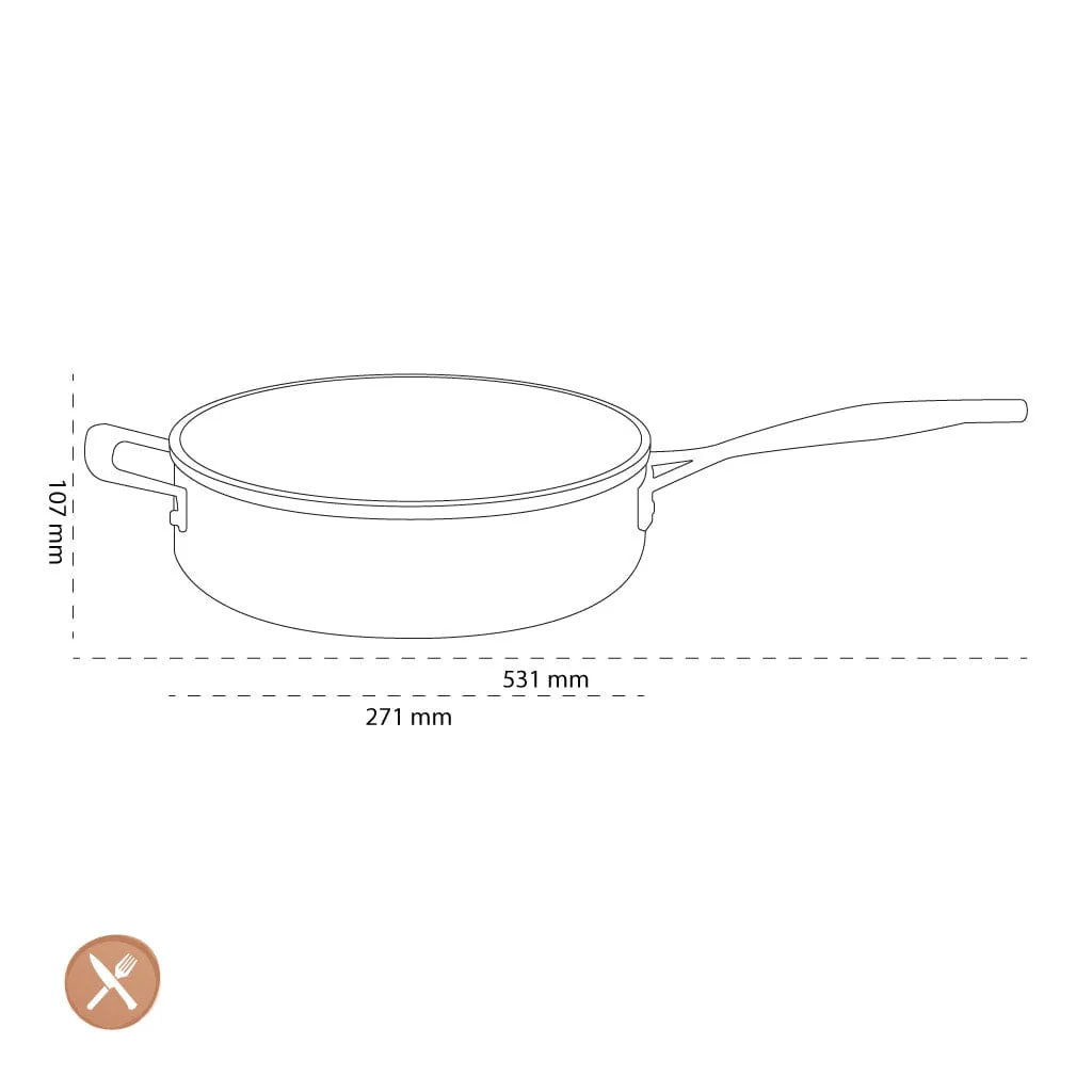 Le Creuset - Padella da brasato con manico extra 26 cm 3,8 l