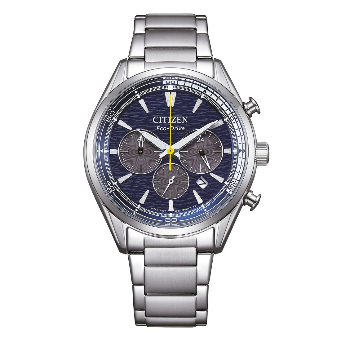 Orologio Citizen Sport crono in acciaio quadrante blu texturizzato CA4700-50L