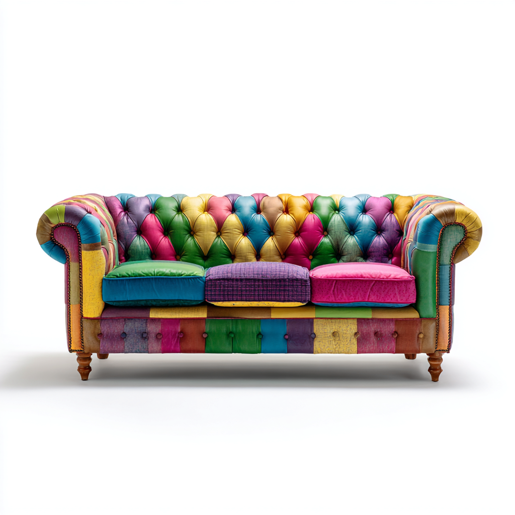 Divano lineare-pelle-legno-210x96x98 cm-multicolore-legno-design classico