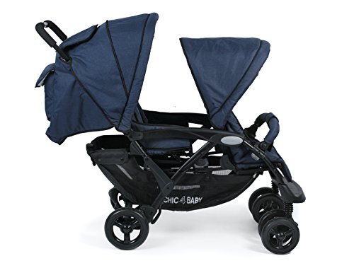Chic 4 Baby 274 52 Passeggino Gemellare Duo, Jeans blu navy, blu : Amazon.it: Prima infanzia