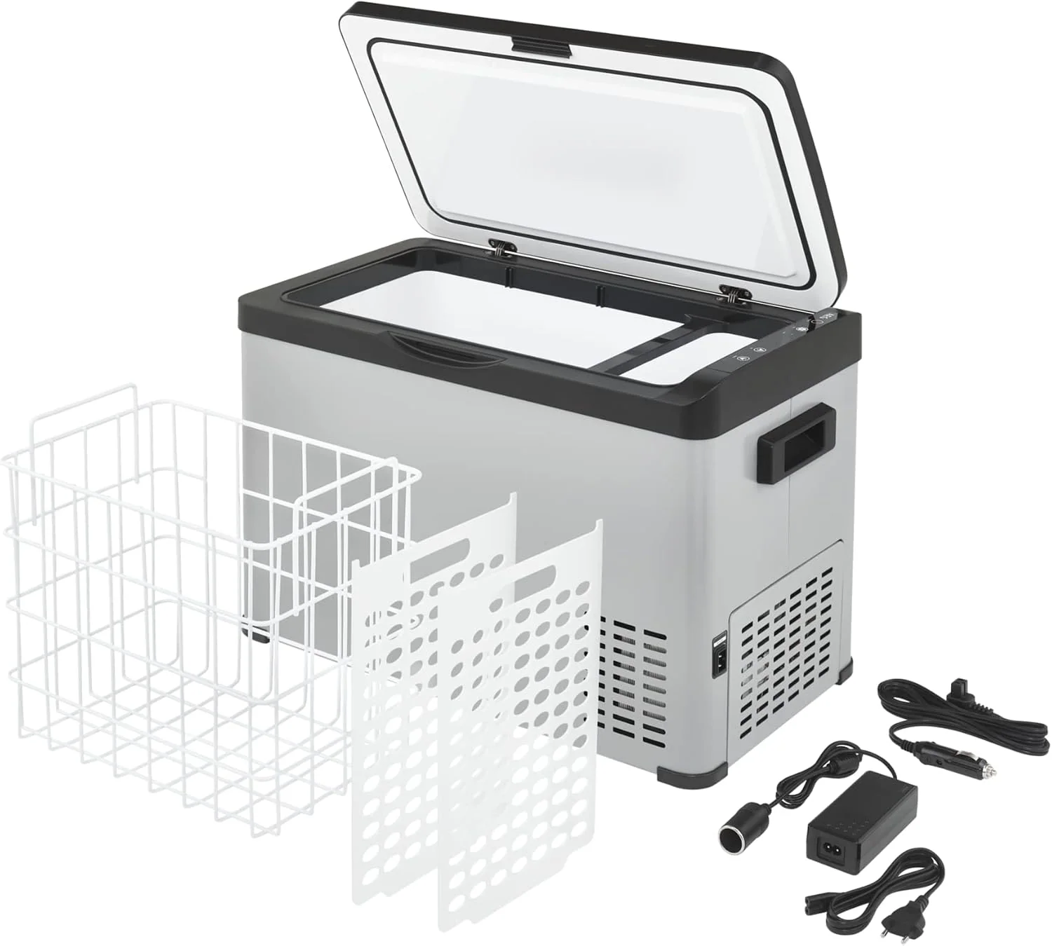 AEG Kompressor, 30 L, Schwarz, Automotive Kühlbox KK 30, Mobile Kühlbox für das Auto, konfigurierbare Temperaturen von +20 °C bis -20 °C Grad