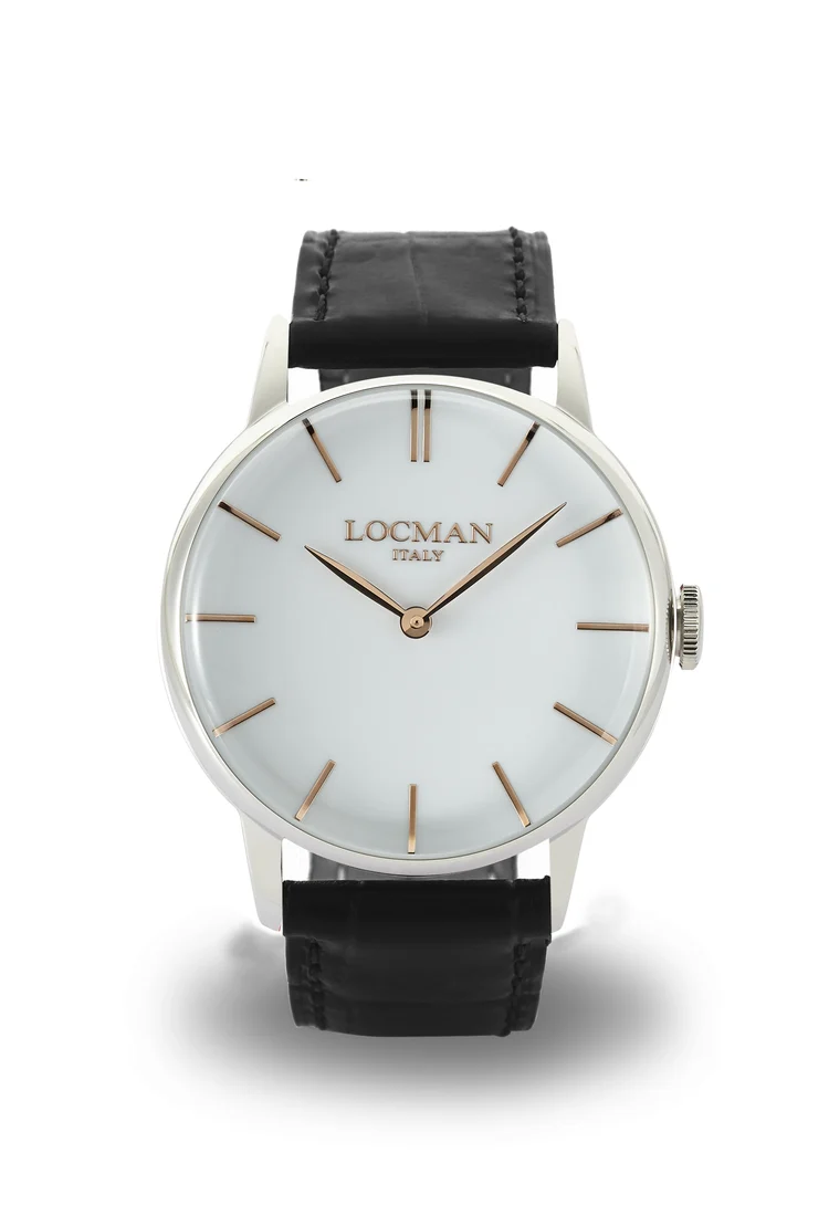 Locman 1960 classico bianco pelle nera 0251V08-00WHRGPK