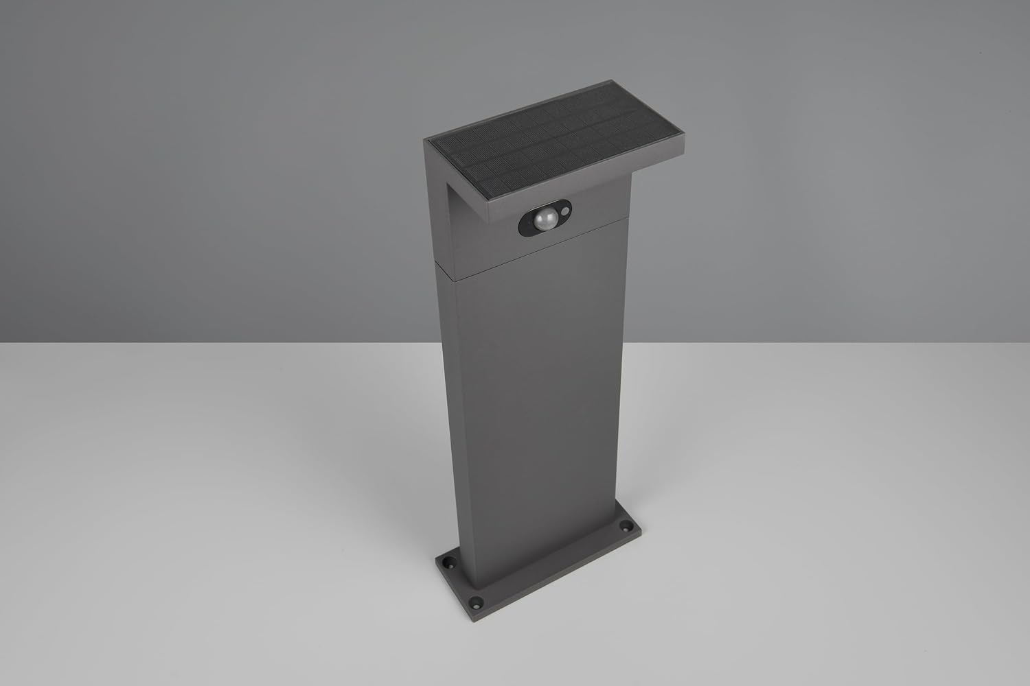 Trio Leuchten LED Außen Wegeleuchte Blyde 553569142, Aluminium Druckguss Anthrazit, 5 Watt LED, Hybrid Solar/Netzbetrieb, Dämmerungssensor, Bewegungssensor