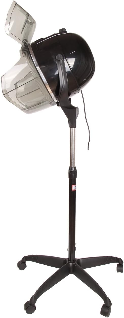 Samger 900W Casco Asciugacapelli Professionale con Ruote Casco per Capelli Portatile Regolabile in Altezza con Timer 60 Minuti e Controllo della Temperatura per Barbiere Salone