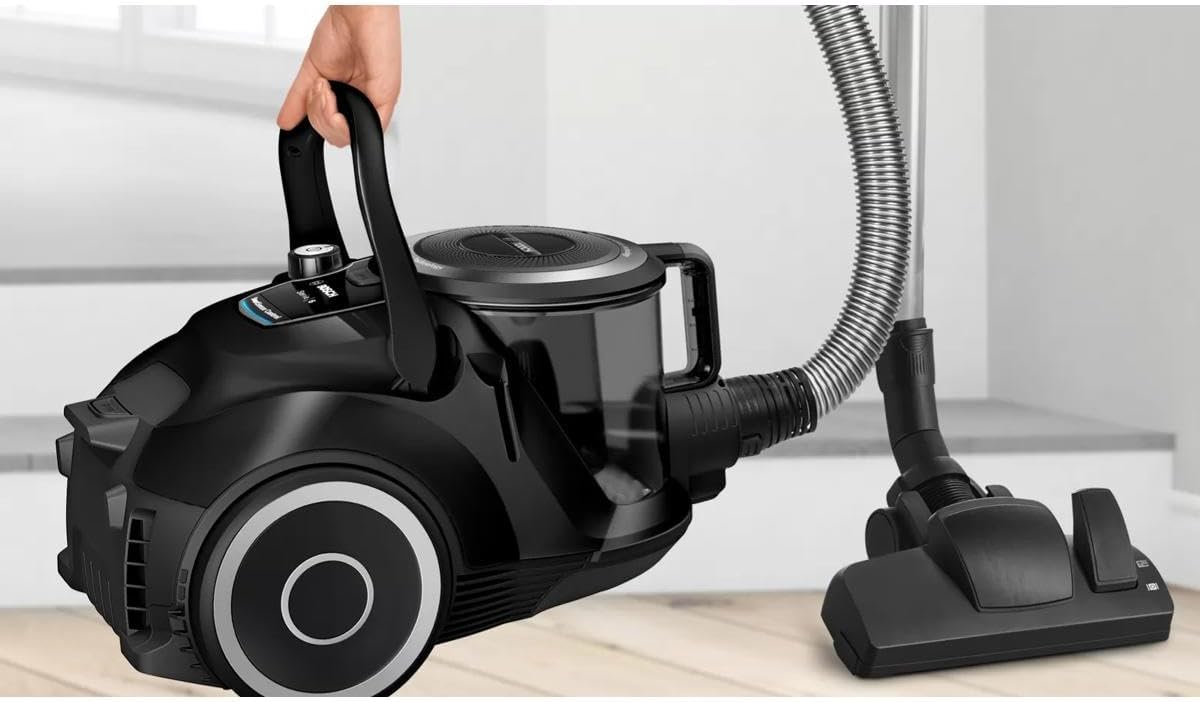 Bosch Staubsauger beutellos Serie 6 BGC41X36, Bodenstaubsauger, ideal für Allergiker, Hygiene-Filter, Bodendüse für Parkett, Teppich, Fliesen, Starke Saugleistung, leise, 700 W, blau