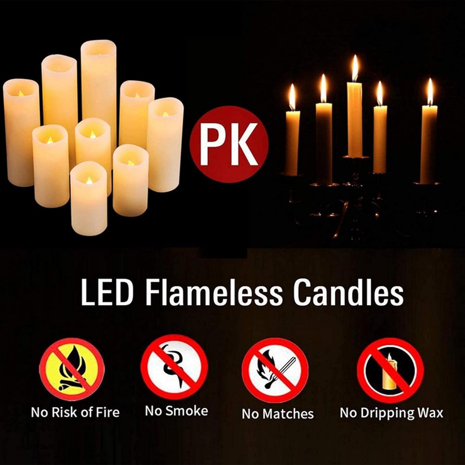 Dreiteilige flammenlose Kerzenlampe mit ferngesteuerten LED-Kerzen Teelichtern, flammenlose 3D-Kerzen flackern, geruchlose warmweiße Flamme für den Außenbereich, naturgetreue Kerzenlampe needed