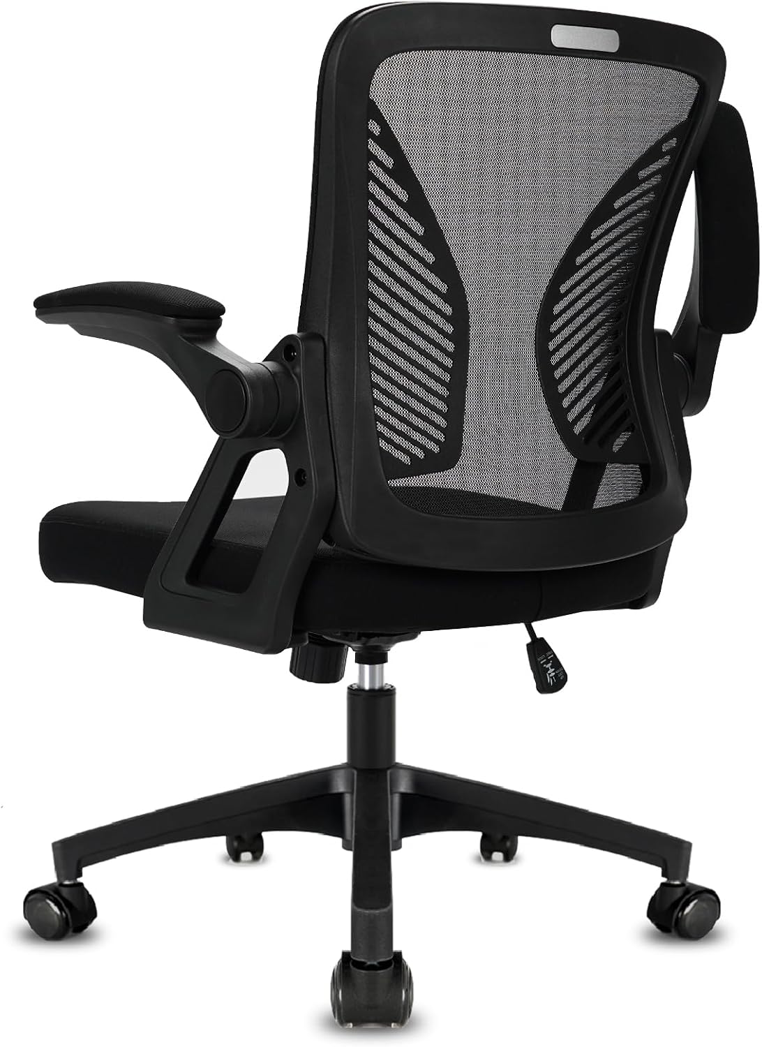 Milacyee Sedia da Ufficio con Supporto Lombare, Sedia Ufficio Ergonomica con Braccioli Regolabili in Rete Traspirante, Altezza Regolabile con 360掳Ruote Girevoli, Nero