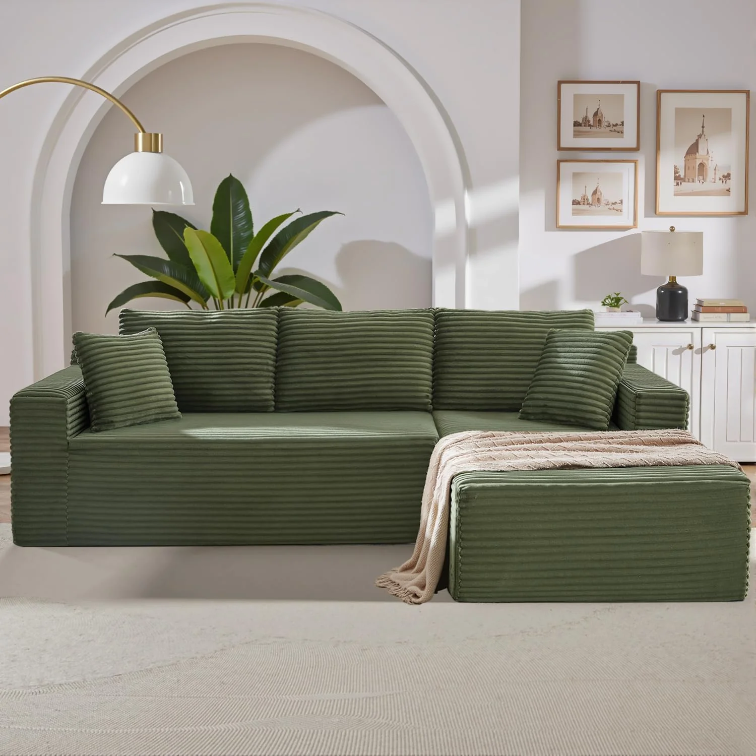 105 Inch Cloud Sectional Couch with Deep Seat