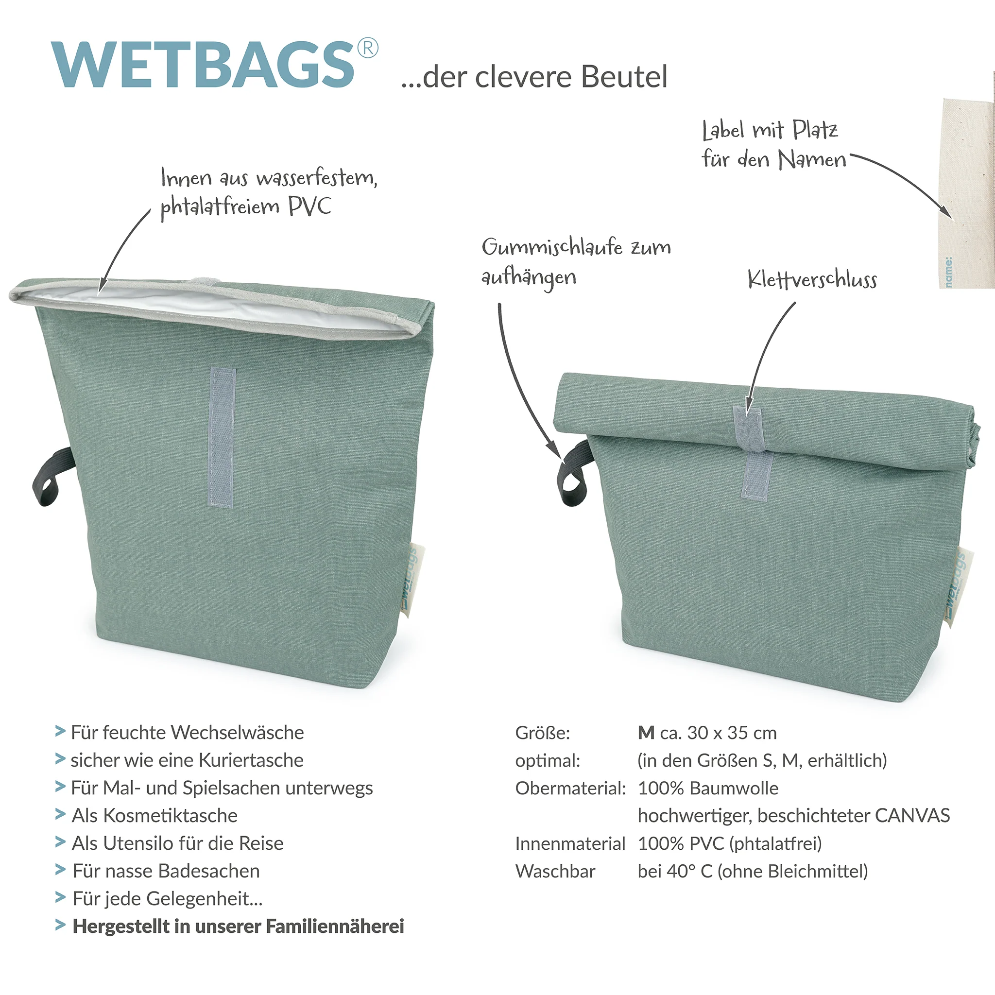 ROLLUP WETBAGS die Nasstasche zum Rollen
