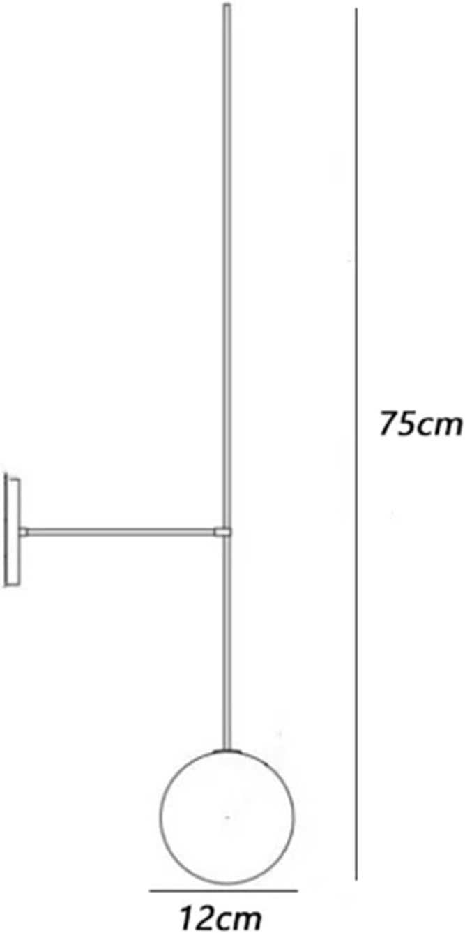 Wandleuchte, Kunstbeleuchtung for Wohnzimmer, Schlafzimmer, Bars, Restaurants und Treppenhäuser(Nature White,75CM b)