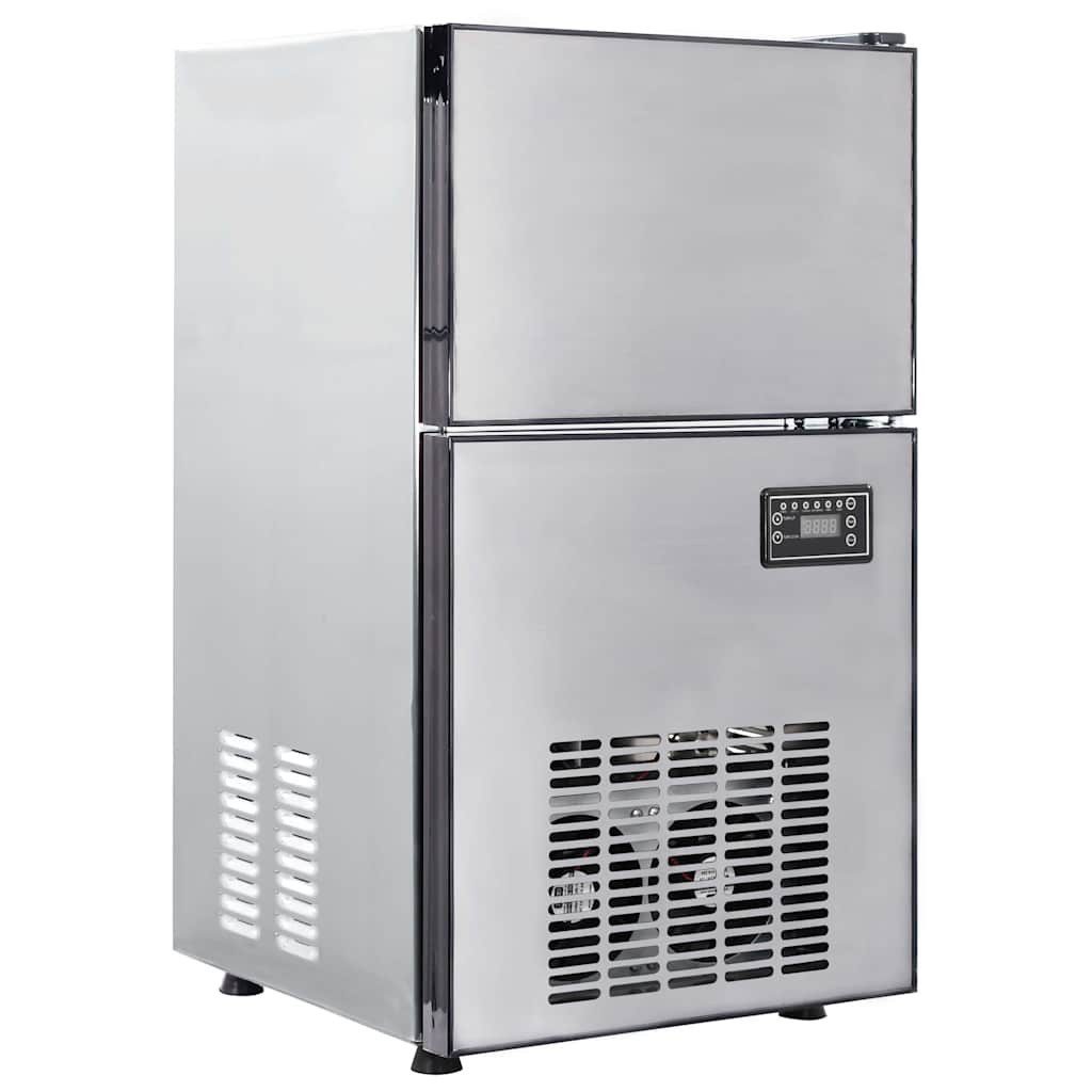 Eiswürfelmaschine Eiswürfelbereiter mit Tür Silber 43 x 40 x 71 cm Edelstahl