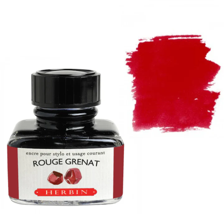 J Herbin Fountain Pen Ink - Rouge Grenat (Garnet Red)