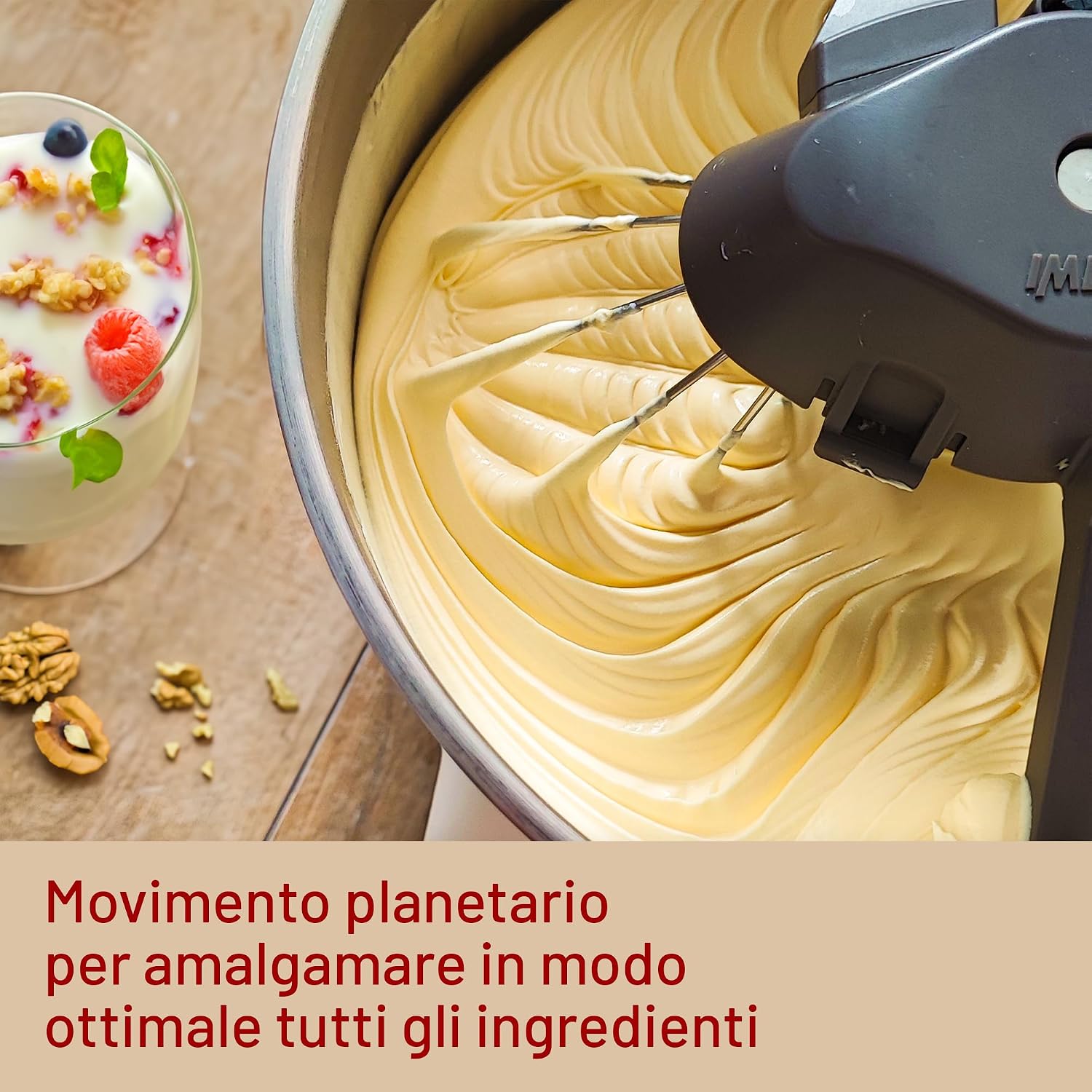 Imetec Cakelover – Impastatrice planetaria 5L 1500W