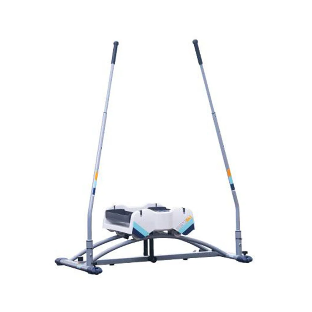 Aeroski 2.0 Ski Fitness Workout Machine with Recoil Spring Resistance, Gray