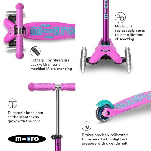 Micro Micro Deluxe   Monopattino per bambini con manubrio regolabile, ruote luminose, per ragazzi e ragazze : Amazon.it: Giochi e giocattoli
