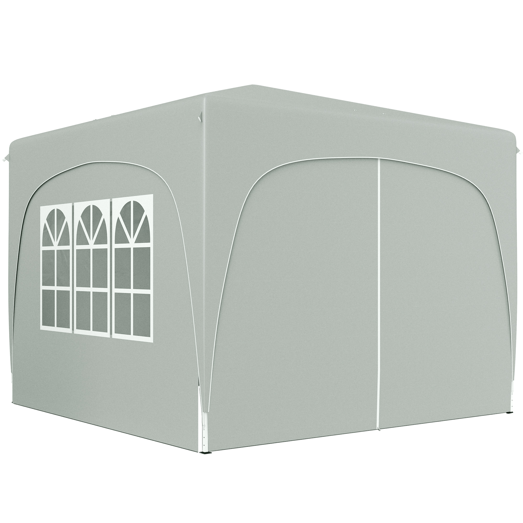 Outsunny 3 x 3 m Pavillon, Pop-up Gartenzelt mit Seitenwänden und Tragetasche, UPF50+, höhenverstellbar, Sand