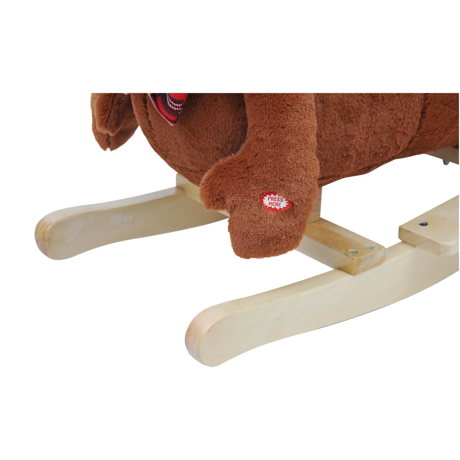 HOMCOM Schaukeltier Bär mit Musik Sicherheitsgurt Plüsch