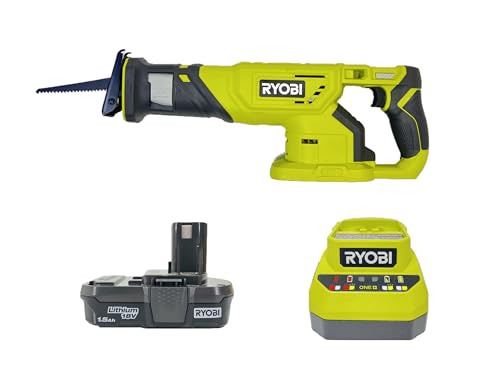 RYOBI Kit per sega a moto alternativo senza fili, 18 Volt, batteria e caricabatterie (senza confezione al dettaglio, confezione sfusa) : Amazon.it: Fai da te