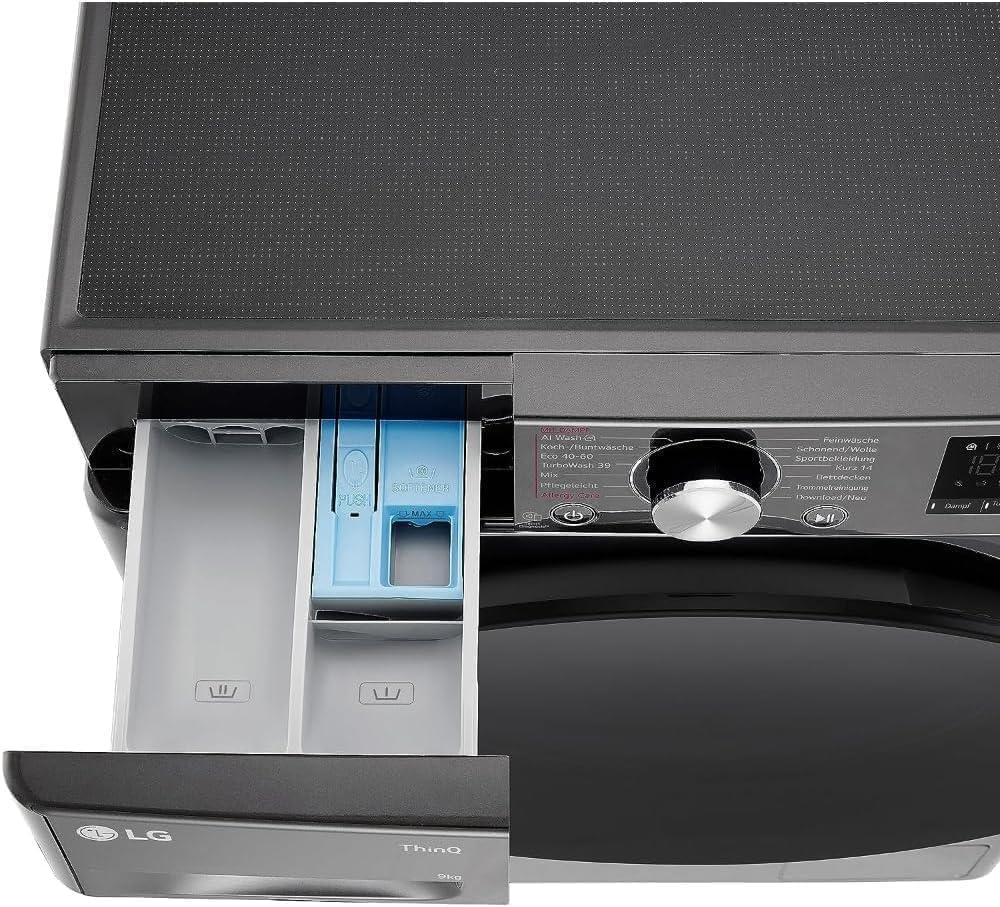 LG F4WV7080, Klasse A, Frontlader-Waschmaschine 8 kg, 1400 U/Min, AI Direct Drive, Wi-Fi, Tiefenreinigung mit Dampf, Groe Kapazitt, TRIPLE A, Auentür aus Sicherheitsglas, 62 x 60 x 85 cm Wei