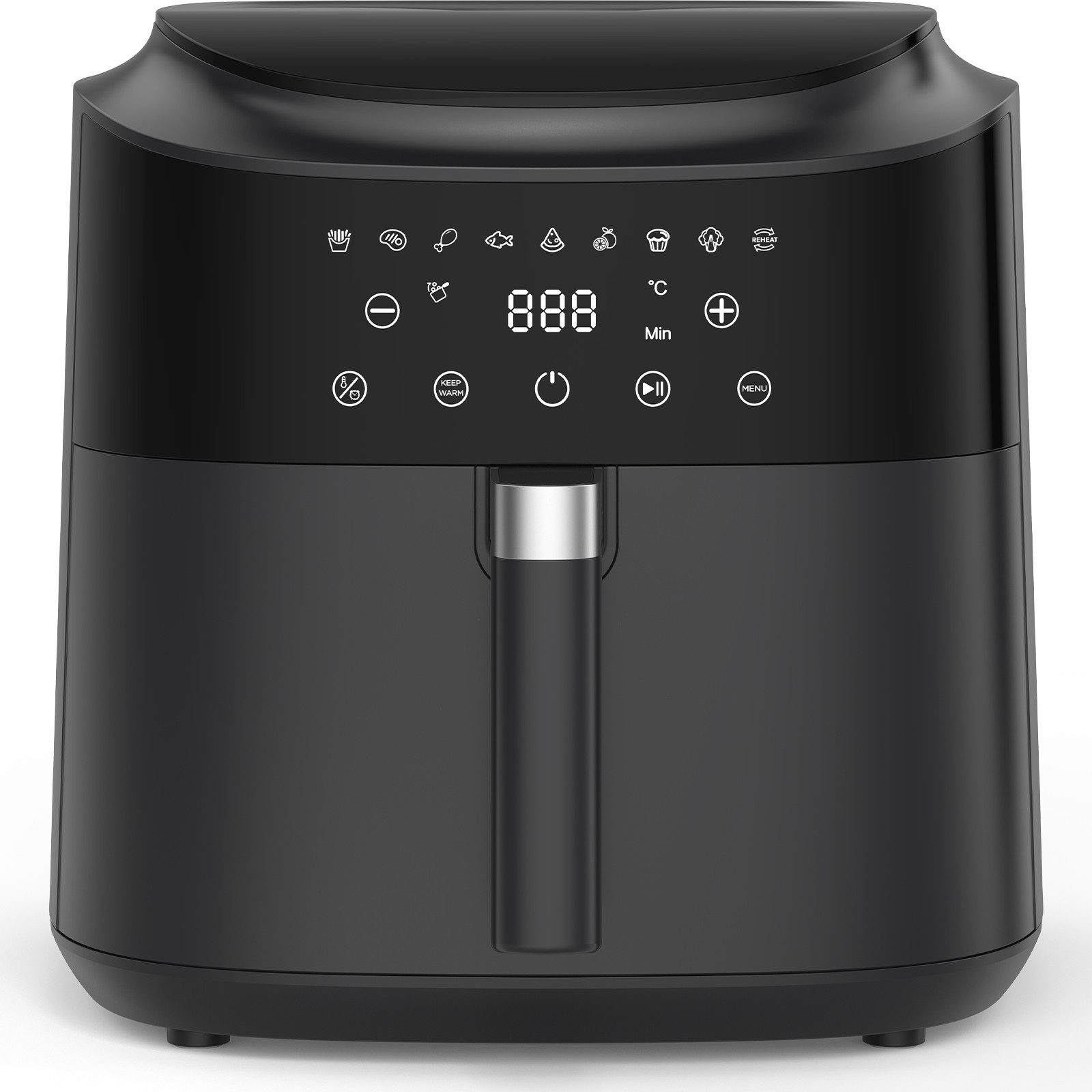 Heißluftfritteuse 9 Liter, XL Airfryer mit Sichtfenster, Touchscreen, 360° Heißluft-Technologie