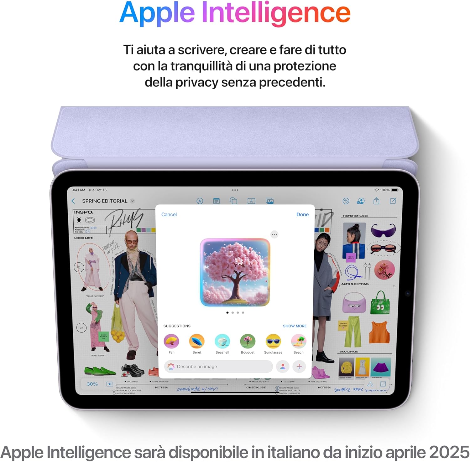 iPad mini con chip A17 Pro: Progettato per  Intelligence, display Liquid Retina da 8,3'', 128GB, Wi Fi 6E, fotocamera da 12MP, un giorno intero di batteria – Grigio siderale
