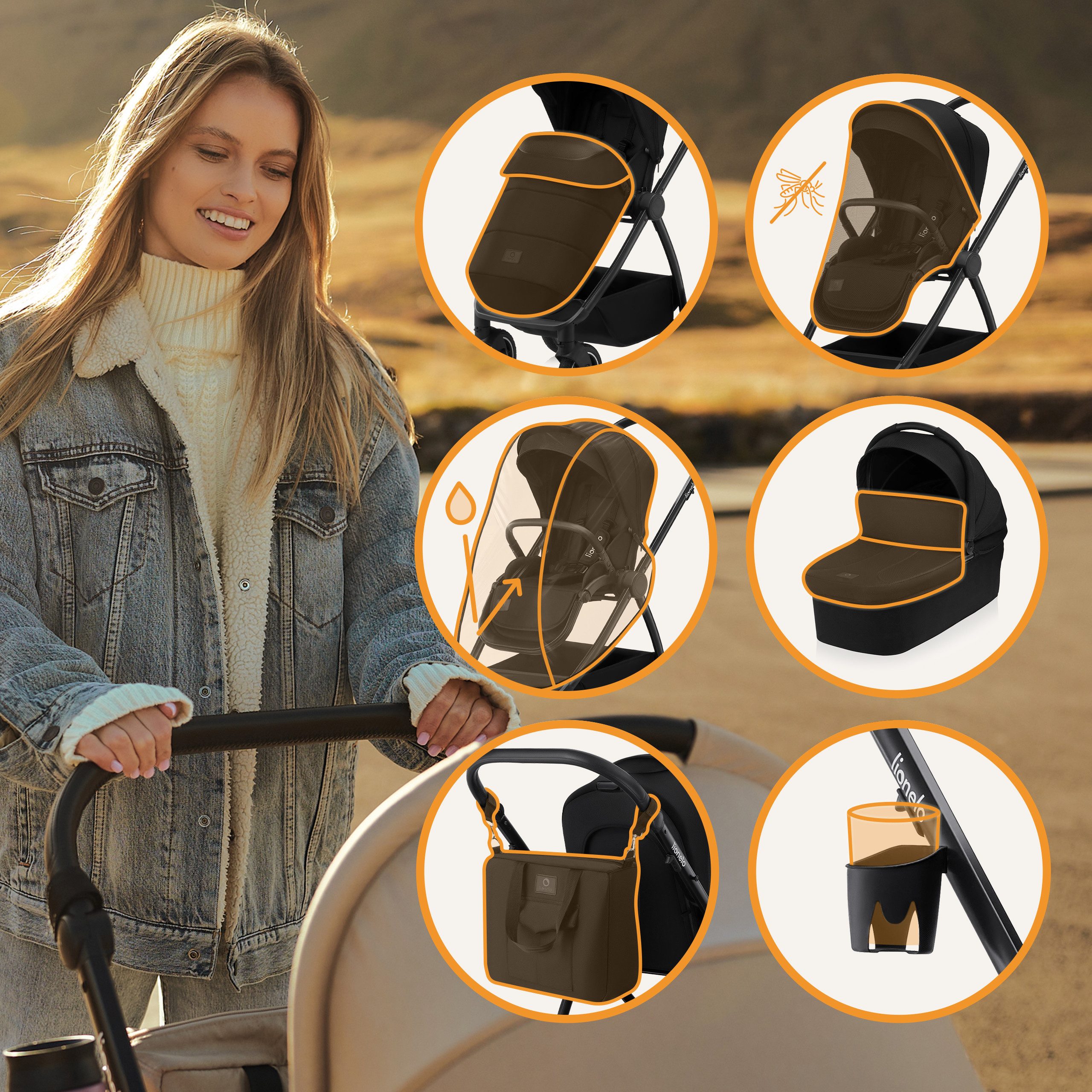 Kombi-Kinderwagen MERIL 2IN1