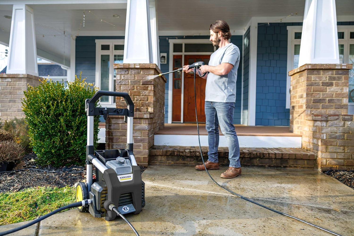 Kärcher Pressure Washer K1700B  CETA Certified  3 Spray Nozzles  Detergent Tank  for Cars  Driveways  Siding  Patios  1.2 max. GPM