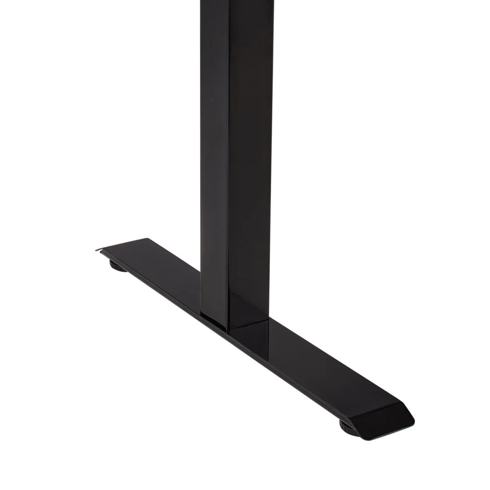 Scrivania regolabile in altezza elettricamente grigio e nero 180 x 80 cm Struttura in acciaio verniciato a polvere