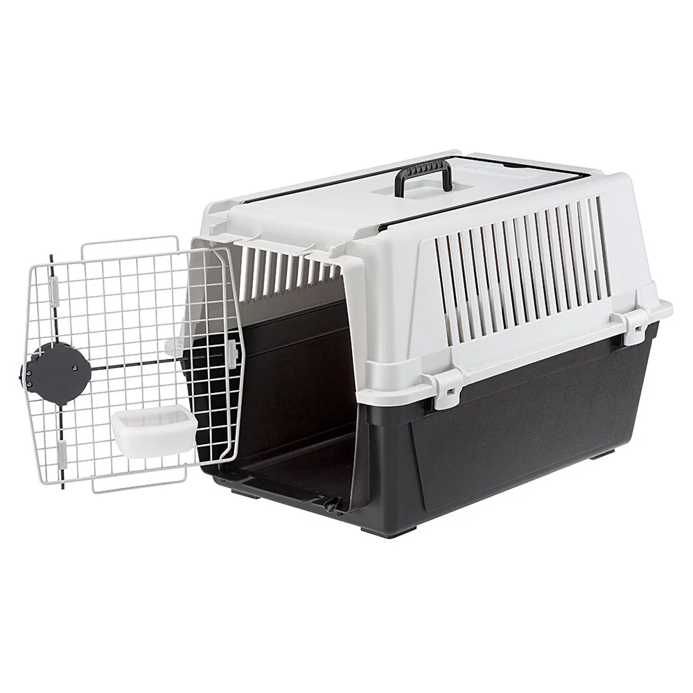 2025 Atlas 40 transportbox voor middelgrote honden �C veilig, geventileerd en IATA-conform. Met praktische handgreep, voederbak en optionele accessoires