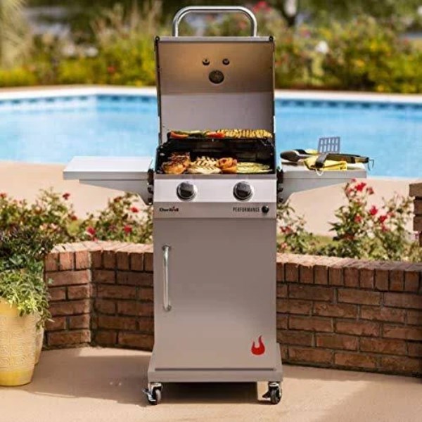 Char-Broil 463660421 Performance 2-Burner Cabinet Style Liquid Propane Gas Grill Stainless Steel